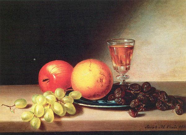 Peale, Sarah Miriam Fruit and Wine oil painting picture